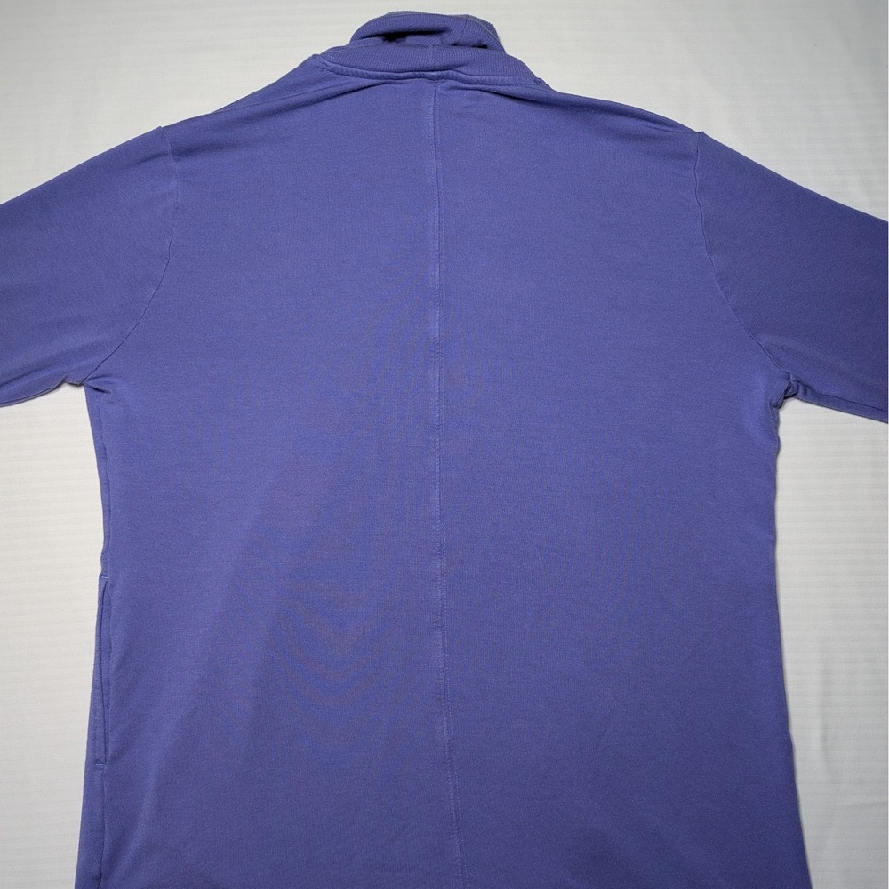 Athleta Tencel Modal Wrap Cardigan Purple Minimalist Drape Open Front